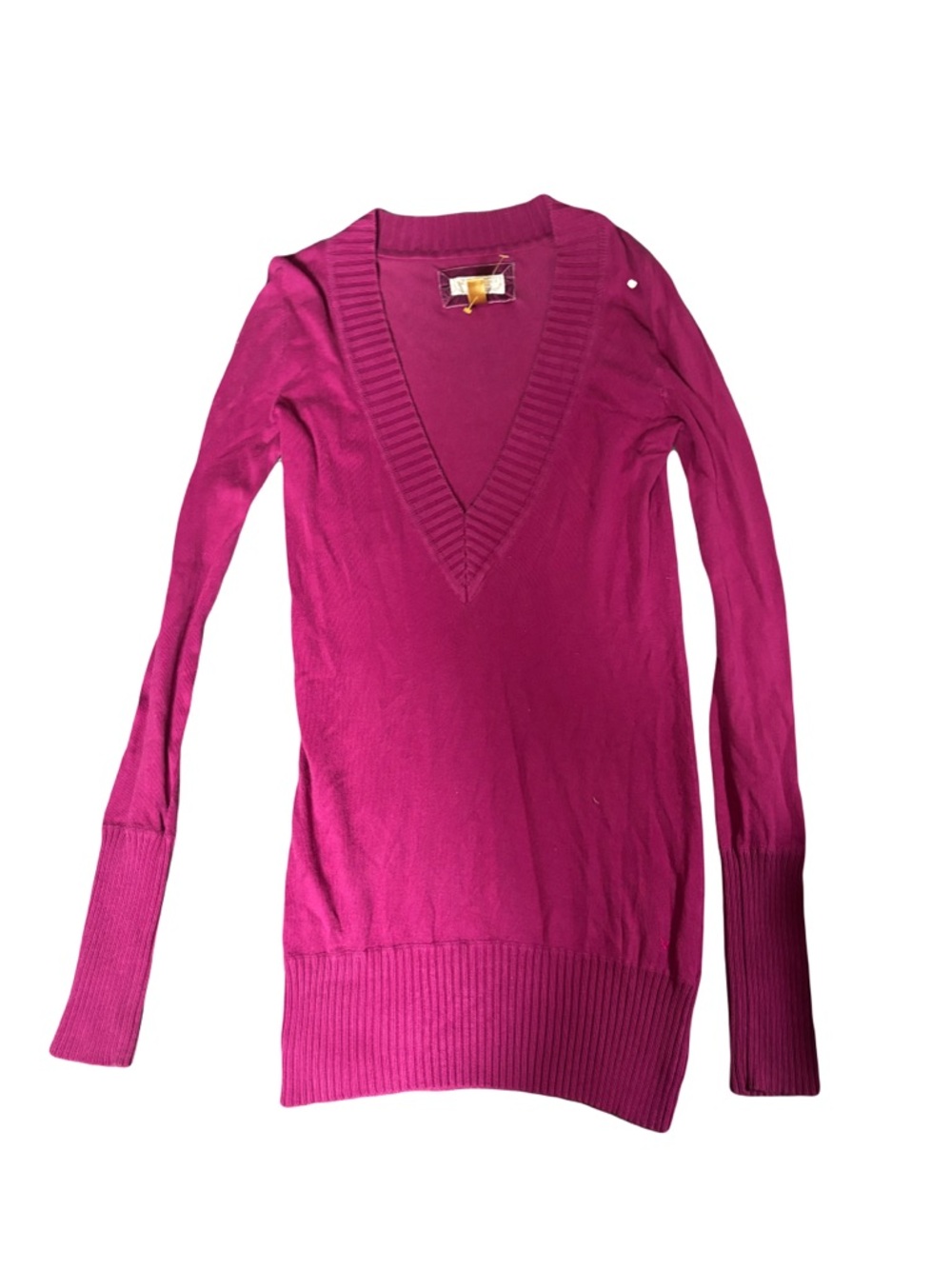 Y2K American Eagle Dark Pink Deep V-Neck Sweater